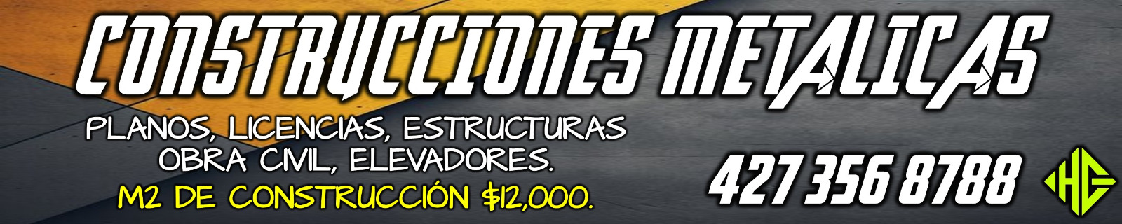 Construcciones metálicas. Planos, licencias, estructuras, obra civil, elevadores. M2 de construcción $12,000. Teléfono 427 356 8788.